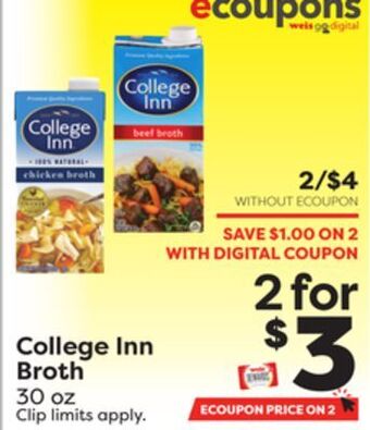 Weis Markets College inn broth offer