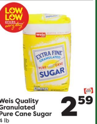 Weis Markets Weis quality granulated pure cane sugar offer
