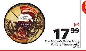 Weis Markets The father's table party variety cheesecake offer