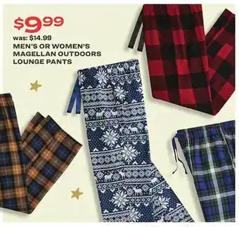 Academy Men's or women's magellan outdoors lounge pants offer