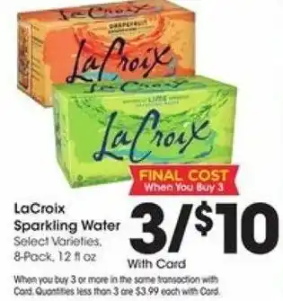 Fry's LaCroix Sparkling Water offer