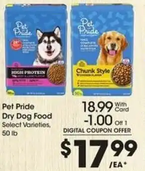 Fry's Pet Pride Dry Dog Foods offer