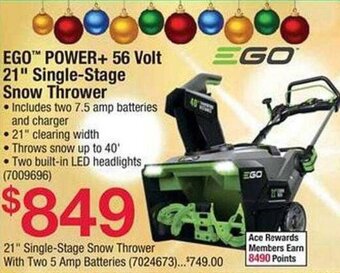 Tractor Supply Company Ego Power + 56 Volt 21" Single-Stage Snow Thrower offer