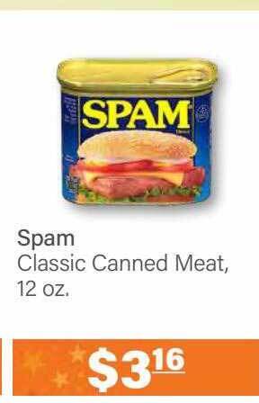 Commissary Spam classic canned meat offer
