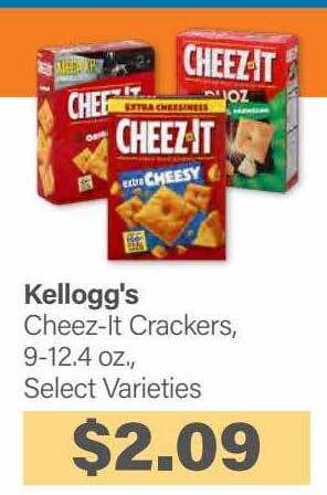 Commissary Kellogg's cheez-it crackers offer