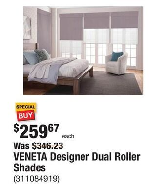 The Home Depot Veneta designer dual roller shades offer