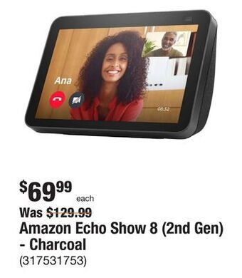 The Home Depot Amazon echo show 8 (2nd gen) - charcoal offer