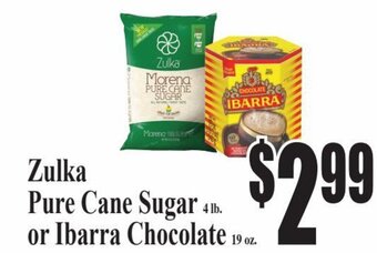 Baja Ranch Zulka Pure Cane Sugar or Ibarra Chocolate offer