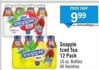 Price Chopper Snapple iced tea 12 pack offer