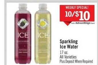 Price Chopper Sparkling ice water offer