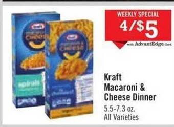 Price Chopper Kraft macaroni & cheese dinner offer