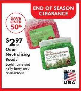 Valu Home Centers Odor neutralizing beads offer