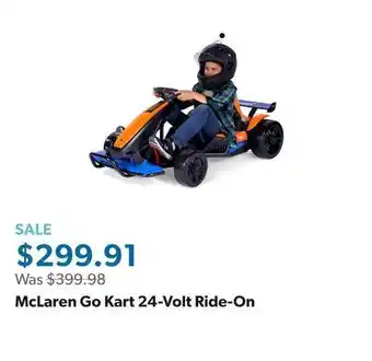 Sam's Club Mclaren go kart 24-volt ride-on offer