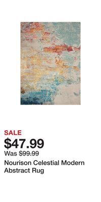 Kohl's Nourison celestial modern abstract rug offer