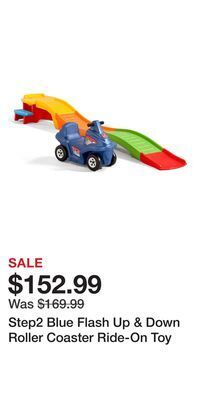 Kohl's Step2 blue flash up & down roller coaster ride-on toy offer