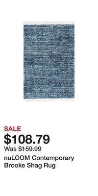 Kohl's Nuloom contemporary brooke shag rug offer