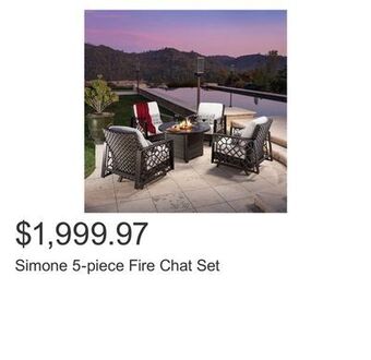Costco Simone 5-piece fire chat set offer
