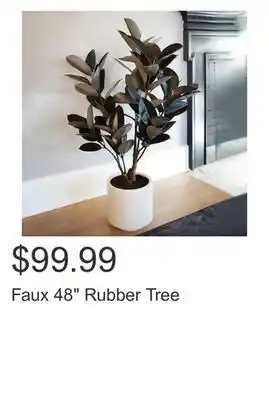 Costco Faux 48" rubber tree offer