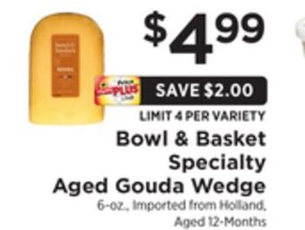 ShopRite Specialty aged gouda wedge offer