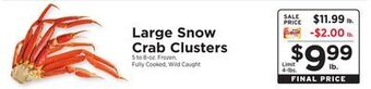 ShopRite Large snow crab clusters offer