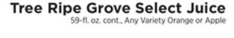 ShopRite Grove select juice offer
