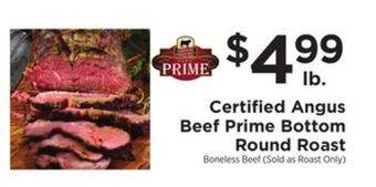 ShopRite Prime bottom round roast offer