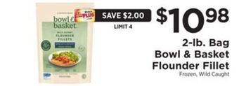 ShopRite 2-lb. bag bowl & basket flounder fillet offer