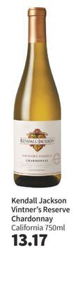 Total Wine Kendall jackson vintner's reserve chardonnay offer