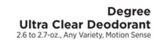 ShopRite Ultra clear deodorant offer