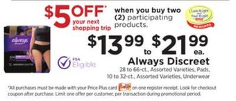 ShopRite Discreet offer