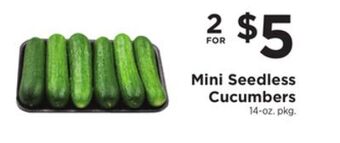 ShopRite Mini seedless cucumbers offer