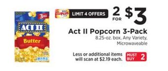 ShopRite Popcorn 3-pack offer