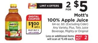 ShopRite 100% apple juice offer