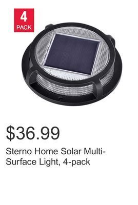 Costco Sterno home solar multi-surface light, 4-pack offer