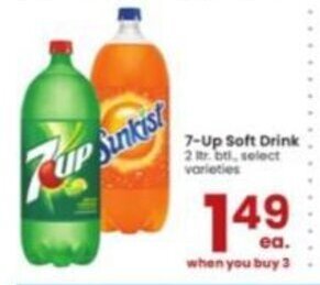 Albertsons 7-Up Soft Drinks offer