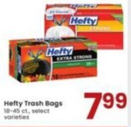 Albertsons Hefty Trash Bags 18-45 ct. offer