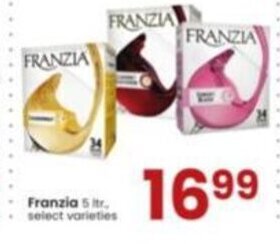Albertsons Franzia 5 ltr. offer