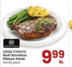 Albertsons USDA Choice Beef Boneless Ribeye Steak offer