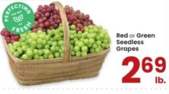 Albertsons Red or Green Seedless Grapes offer