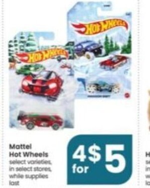 Albertsons Mattel Hot Wheels offer