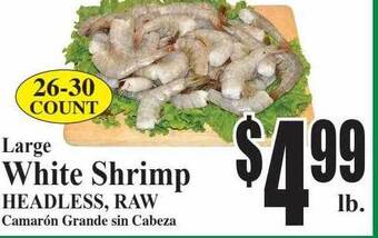 Baja Ranch Large white shrimp offer