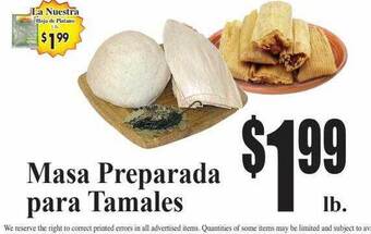Baja Ranch Masa preparada para tamales offer