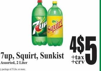 Baja Ranch 7up, squirt, sunkist offer