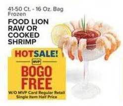 Food Lion Food lion raw or cooked shrimp offer