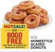 Food Lion Homestyle glazed donuts offer