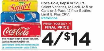 Foods Co Coca-cola, pepsi or squirt offer