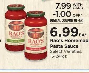 QFC Rao's homemade pasta sauce offer