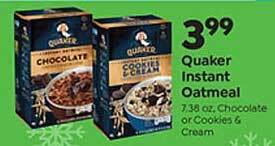 Save a Lot Quaker instant oatmeal offer