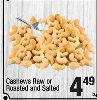 Super King Markets Cashews raw or roasted and salted offer