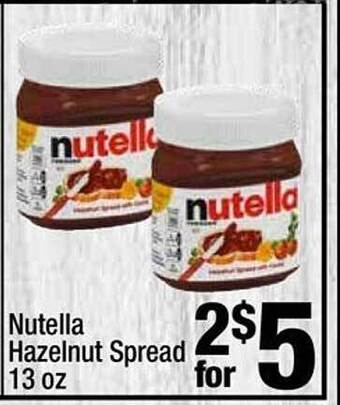Super King Markets Nutella hazelnut spread offer